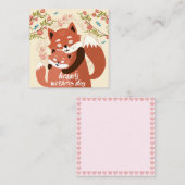 Moederdag Foxes Notitiekaartje (Voorkant / Achterkant)