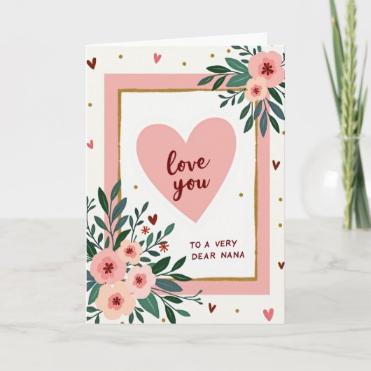 Moederdag Framekaart 'Love You' Kaart (Voorkant)