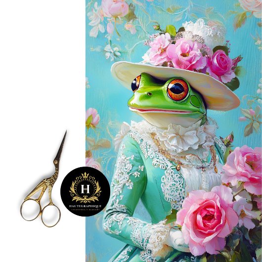 Moederdag Frog in Bloemen Pet Decoupage Tissuepapier