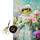 Moederdag Frog in Bloemen Pet Decoupage Tissuepapier