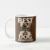 Moederdag Funny Distress Cute Graphic Dog mama Koffiemok (Links)
