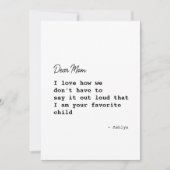 Moederdag Funny Kaart (Voorkant)