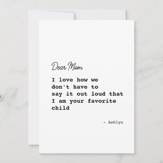 Moederdag Funny Kaart (Voorkant)