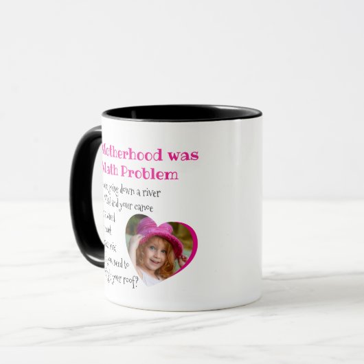 Moederdag Funny Motherhood Quote met foto Mok (Voorkant links)