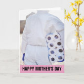 MOEDERDAG FUNNY PANDEMIC HAZMAT SUIT KAARTEN (Gele Bloem)