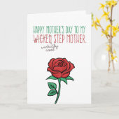 Moederdag Funny-Wyed (Wickly Cool) Stepmamma Kaart (Gele Bloem)