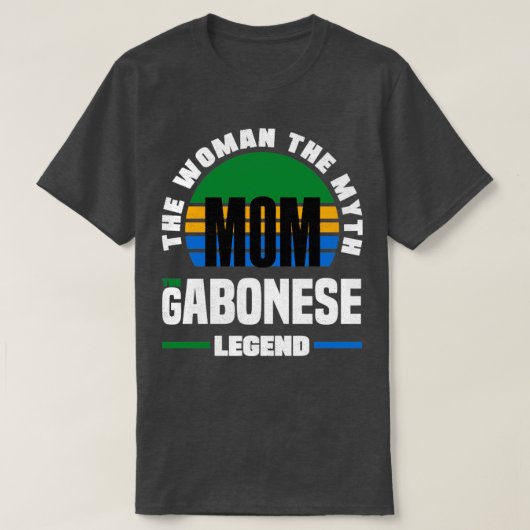 Moederdag Gabonese vlag Gabon Gabonese vlag T-shirt (Design voorkant)