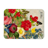 Moederdag Garden Carnans Rozen Butterflies Magneet (Horizontaal)