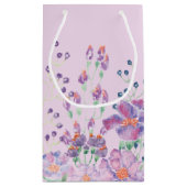 Moederdag Garden Flowers op Roze Klein Cadeauzakje (Achterkant)