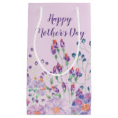 Moederdag Garden Flowers op Roze Klein Cadeauzakje (Voorkant)