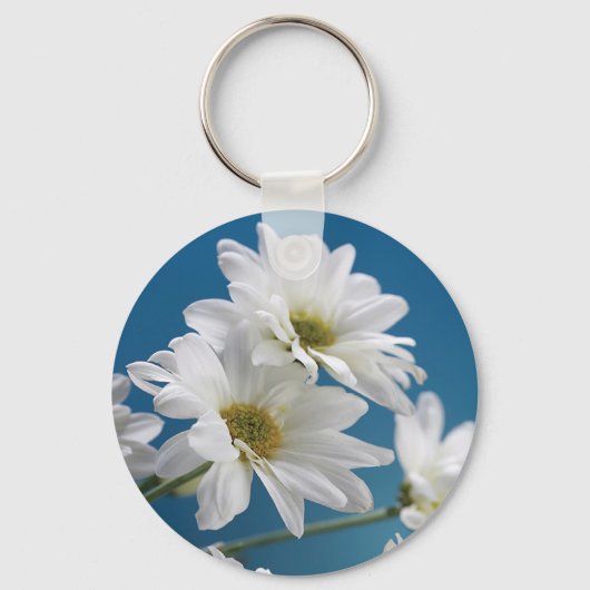 Moederdag Garden of Love, Daisies, Blue Sky Sleutelhanger (Voorkant)