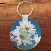 Moederdag Garden of Love, Daisies, Blue Sky Sleutelhanger (Voorkant)