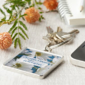 Moederdag Garden of Love, Daisies, Blue Sky Sleutelhanger (Zijkant)