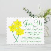Moederdag Garden Party Brunch Daffodil Flowers Kaart (Staand voorkant)