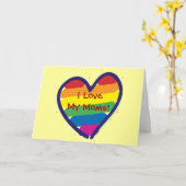 Moederdag Gay Pride Kaart (Gele Bloem)