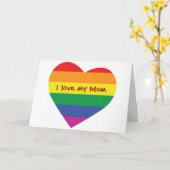 Moederdag Gay Pride Kaart (Gele Bloem)