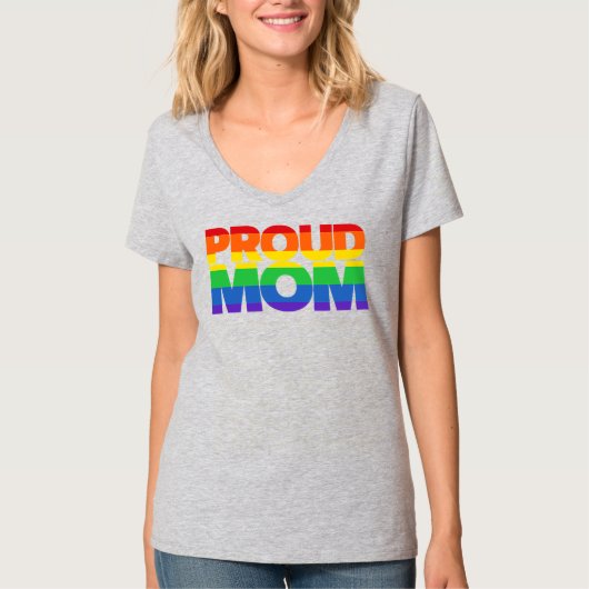 Moederdag Gay Pride Proud Mam LGBT Parent T-shirt (Voorkant)