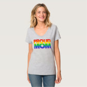 Moederdag Gay Pride Proud Mam LGBT Parent T-shirt (Voorkant volledig)