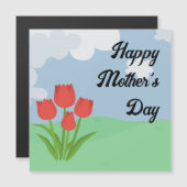 Moederdag geanimeerde kleurrijke bloem cartoon (Voorkant / Achterkant)