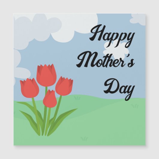 Moederdag geanimeerde kleurrijke bloem cartoon (Voorkant)