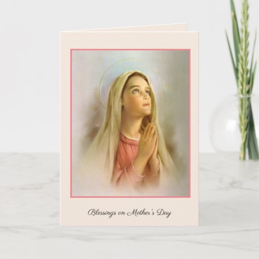 Moederdag Gebenedijde Maagd Maria Kaart (Voorkant)