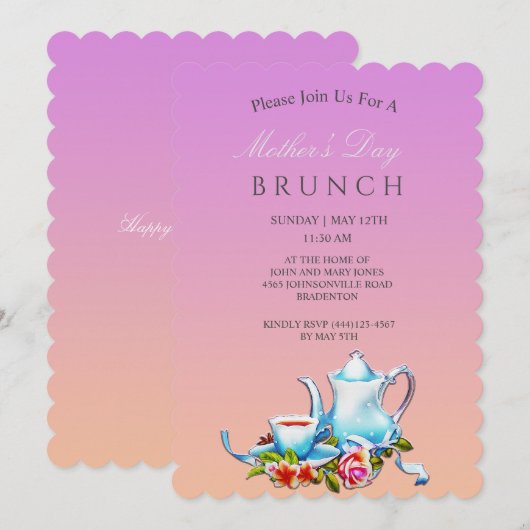 Moederdag-gebeurtenis Kaart (Voorkant / Achterkant)