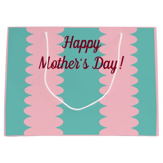 moederdag, geblugd, roze, blauwgroen, groot cadeauzakje (Voorkant)