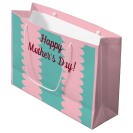 moederdag, geblugd, roze, blauwgroen,  groot cadeauzakje