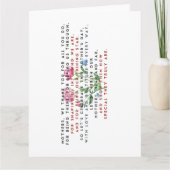 moederdag gedicht en bloemen bedankkaart (Voorkant)