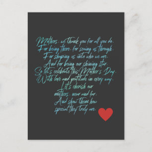 moederdag gedicht en bloemen briefkaart