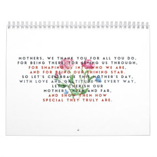 moederdag gedicht en bloemen kalender