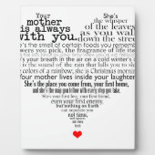 Moederdag gedicht fotoplaat (Voorkant)