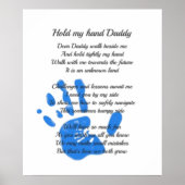 Moederdag Gedicht - Houd Mijn Hand Handafdruk Vade Poster (Voorkant)