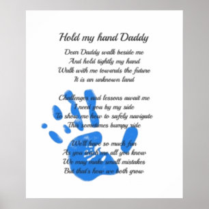 Moederdag Gedicht - Houd Mijn Hand Handafdruk Vade Poster