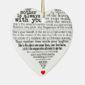 Moederdag gedicht keramisch ornament (Rechts)