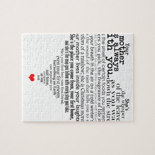 Moederdag gedicht legpuzzel (Horizontaal)