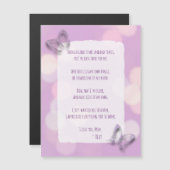 Moederdag gedicht Paarse vlinder (Voorkant / Achterkant)