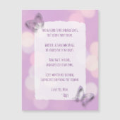 Moederdag gedicht Paarse vlinder (Voorkant)