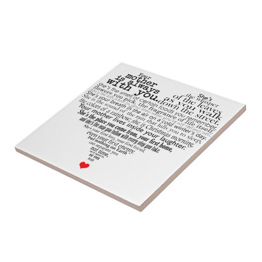 Moederdag gedicht tegeltje (Zijkant)