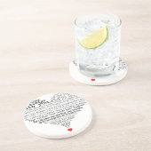 Moederdag gedicht zandsteen onderzetter (Zijkant)