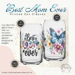 Moederdag Gedrukte blik glazen