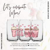 Moederdag Gedrukte blik glazen