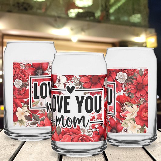 Moederdag Gedrukte blik glazen