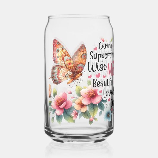 Moederdag Gedrukte blik glazen (Voorkant)