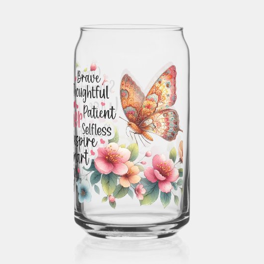 Moederdag Gedrukte blik glazen (Achterkant)