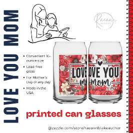 Moederdag Gedrukte Blikglazen Blikvorm Glas