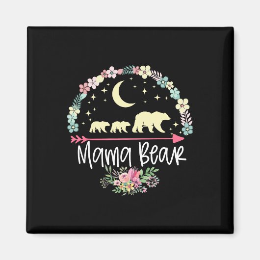 Moederdag geeft mama Beer met 2 kubieke meter Magneet (Voorkant)