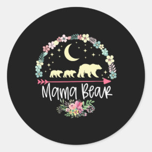 Moederdag geeft mama Beer met 2 kubieke meter Ronde Sticker