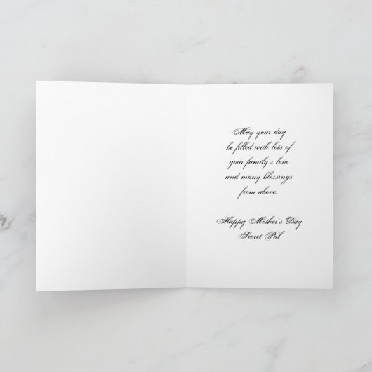 Moederdag - Geheime Pay - Fuchsia Flowers Kaart (Binnen)