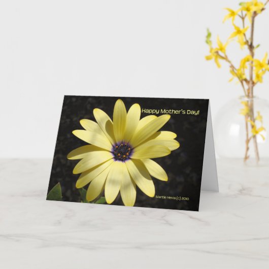 Moederdag - Gele Daisy (1) - Kaart - pas aan (Gele Bloem)